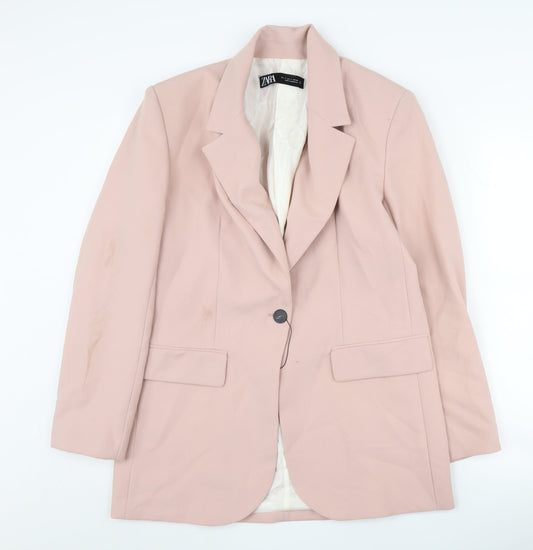 Zara Women's Pink Blazer, Size 10, Regular Fit