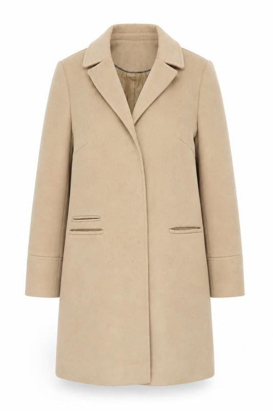 Womens UK Size 10 Topshop Beige Overcoat