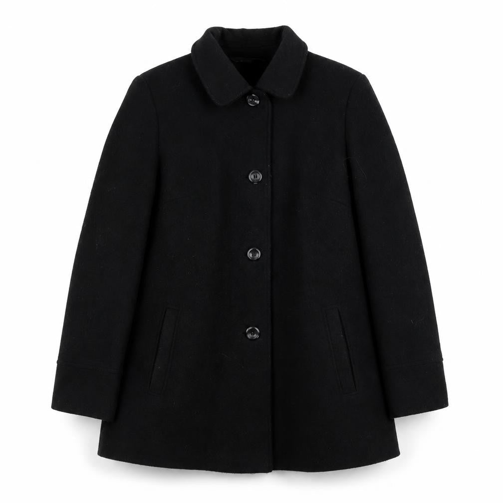 Womens UK Size 14 Bonmarché Black Overcoat