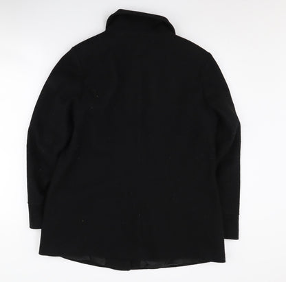 Womens UK Size 14 Bonmarché Black Overcoat