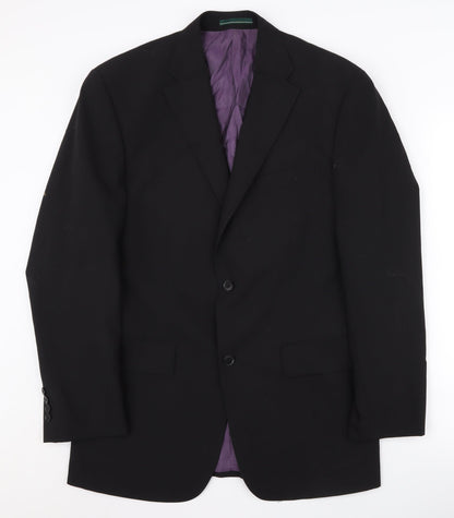Mens UK Size 38 Greenwoods Regular Black Suit Jacket