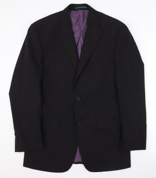 Mens UK Size 38 Greenwoods Regular Black Suit Jacket