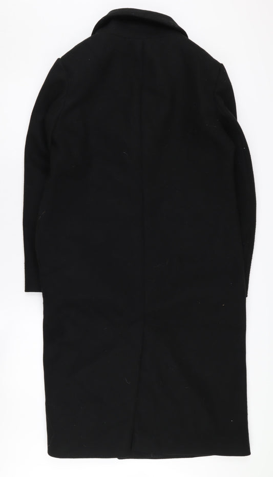 Marks and Spencer Black Long Overcoat, Women's Size 12