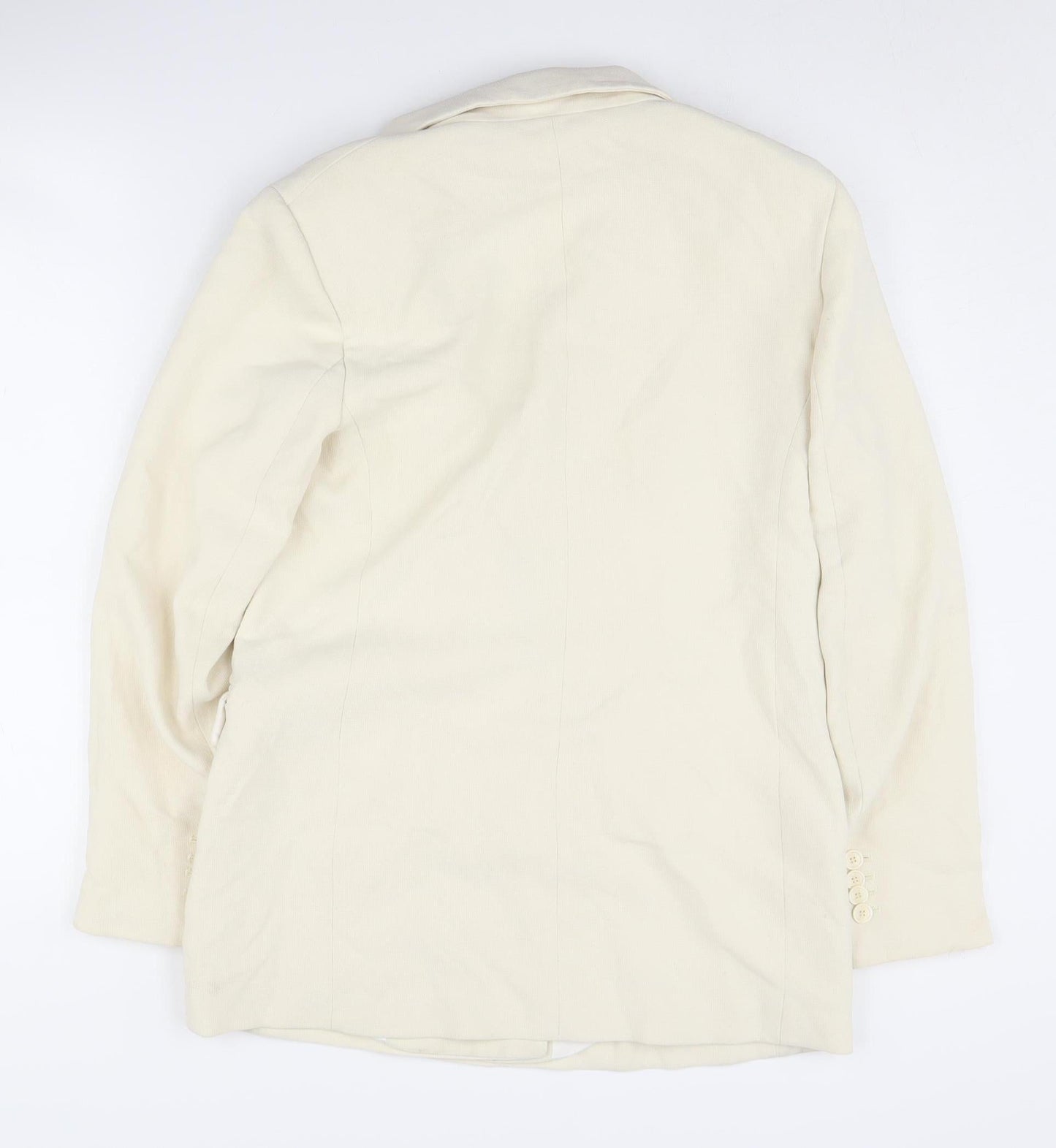 Zara Women's Ivory Blazer S Double-Breasted Formal