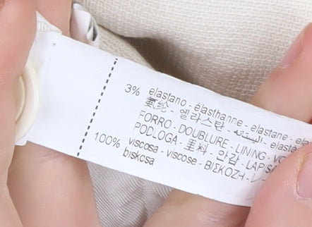 Zara Women's Ivory Blazer S Double-Breasted Formal