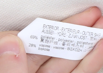 Zara Women's Ivory Blazer S Double-Breasted Formal