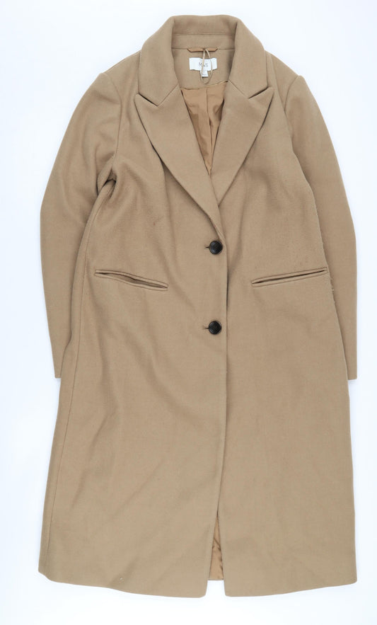 Marks and Spencer Beige Women's Long Overcoat Size 14