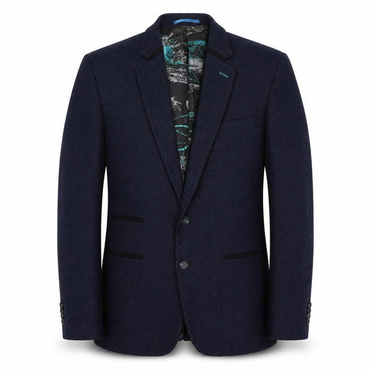Mishmash Men's Blue Blazer, Size 42, Stylish Jacket