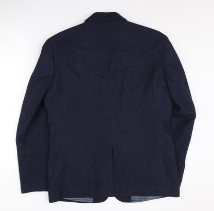 Mishmash Men's Blue Blazer, Size 42, Stylish Jacket