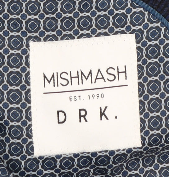 Mishmash Men's Blue Blazer, Size 42, Stylish Jacket