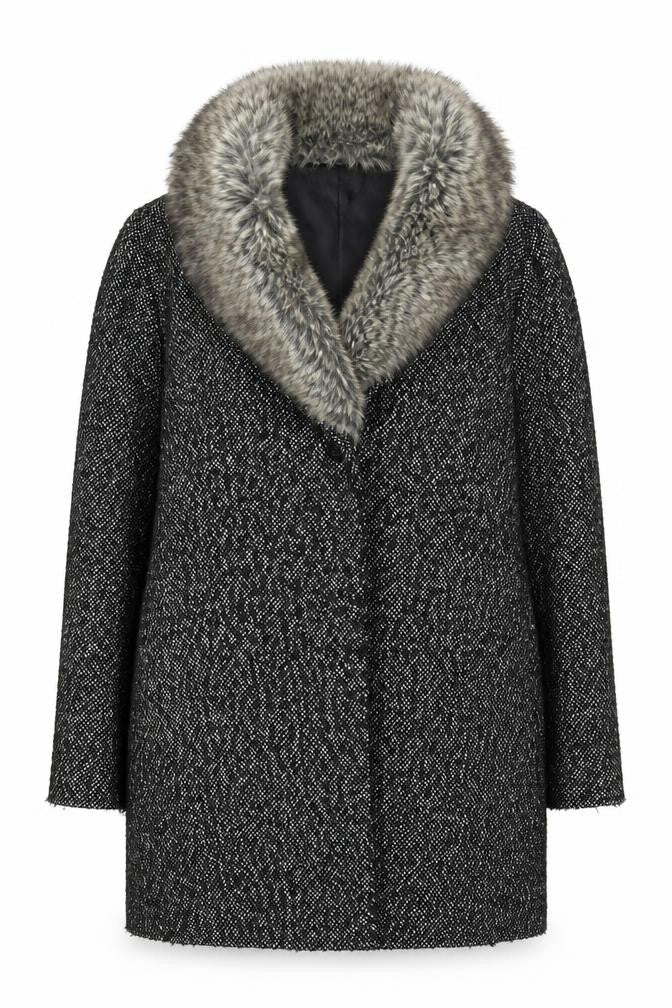Womens UK Size 10 Warehouse Black Overcoat