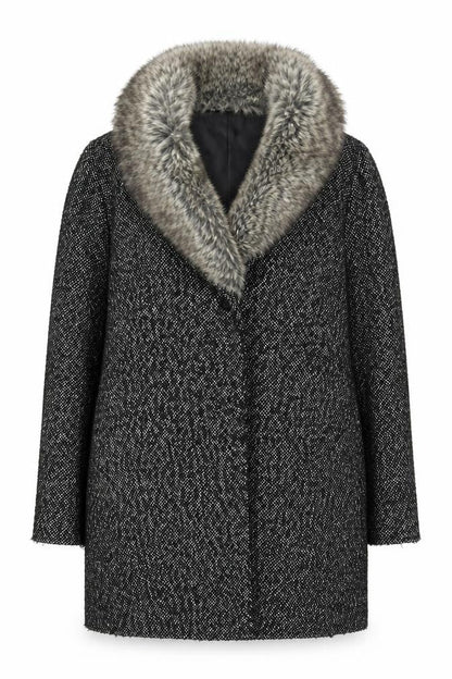 Womens UK Size 10 Warehouse Black Overcoat