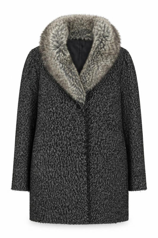 Womens UK Size 10 Warehouse Black Overcoat