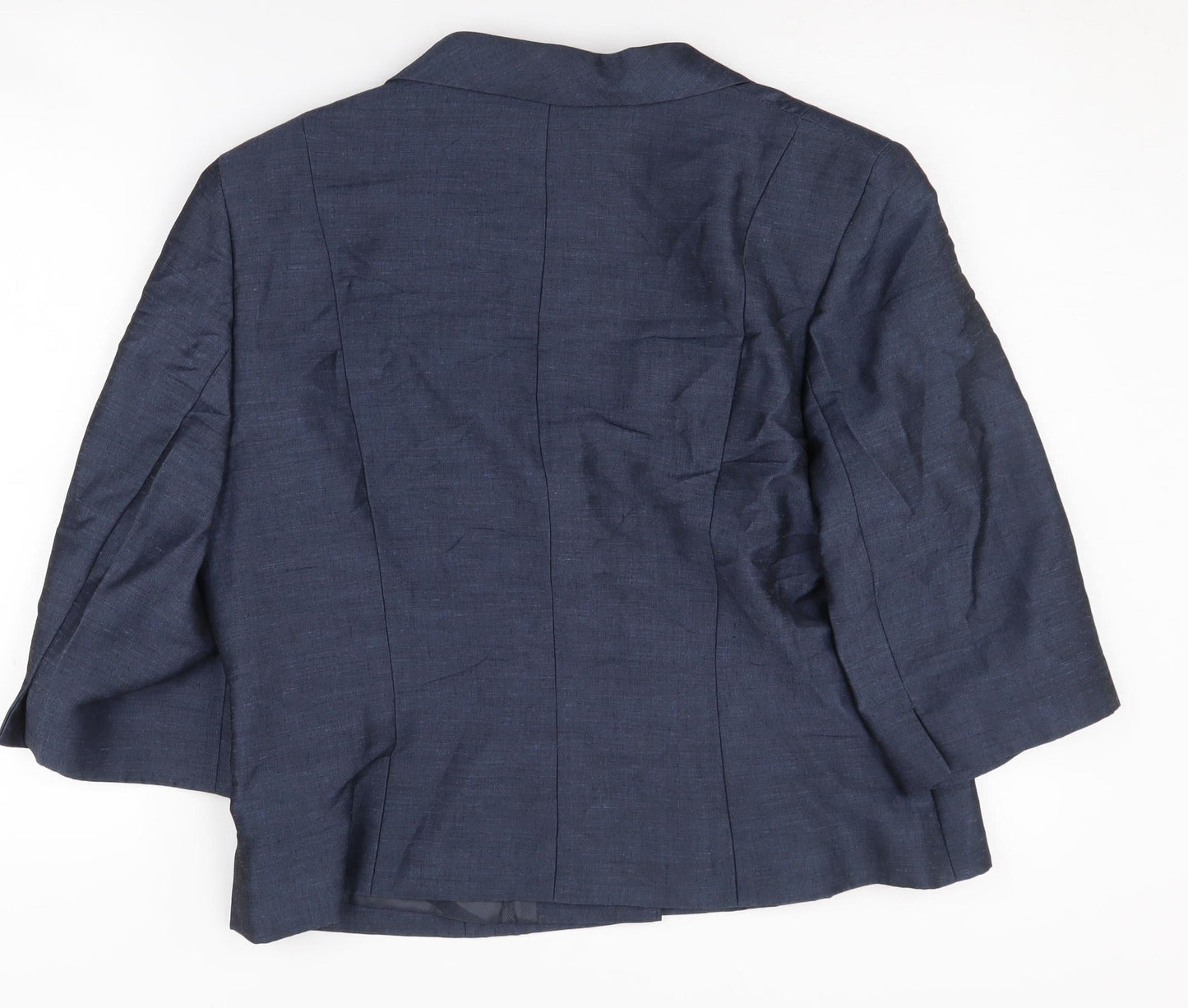 Minuet Women's Blue Blazer Size 16, Linen Blend, Excellent Condition