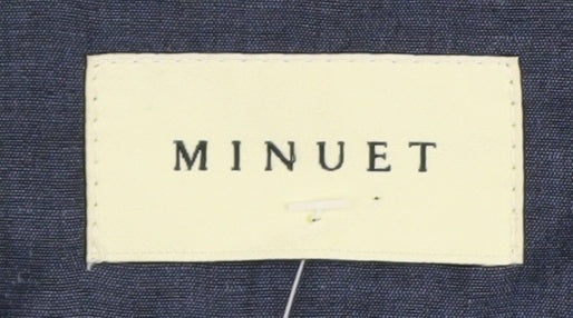 Minuet Women's Blue Blazer Size 16, Linen Blend, Excellent Condition