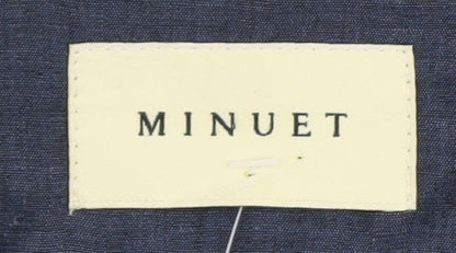 Minuet Women's Blue Blazer Size 16, Linen Blend, Excellent Condition