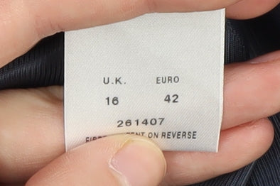 Minuet Women's Blue Blazer Size 16, Linen Blend, Excellent Condition