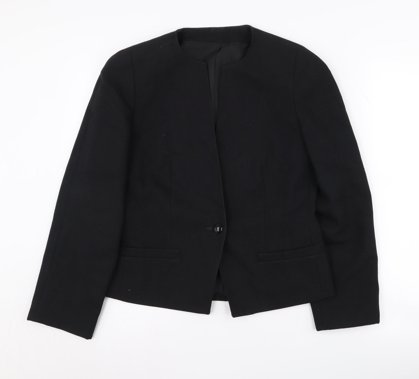 St Michael Women's Black Suit Jacket Size 10