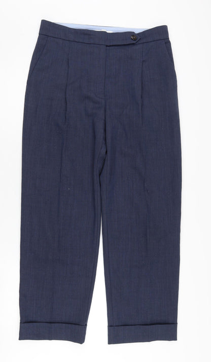 Womens UK Size 12 Marks and Spencer Regular Fit Business Casual Blue Trousers