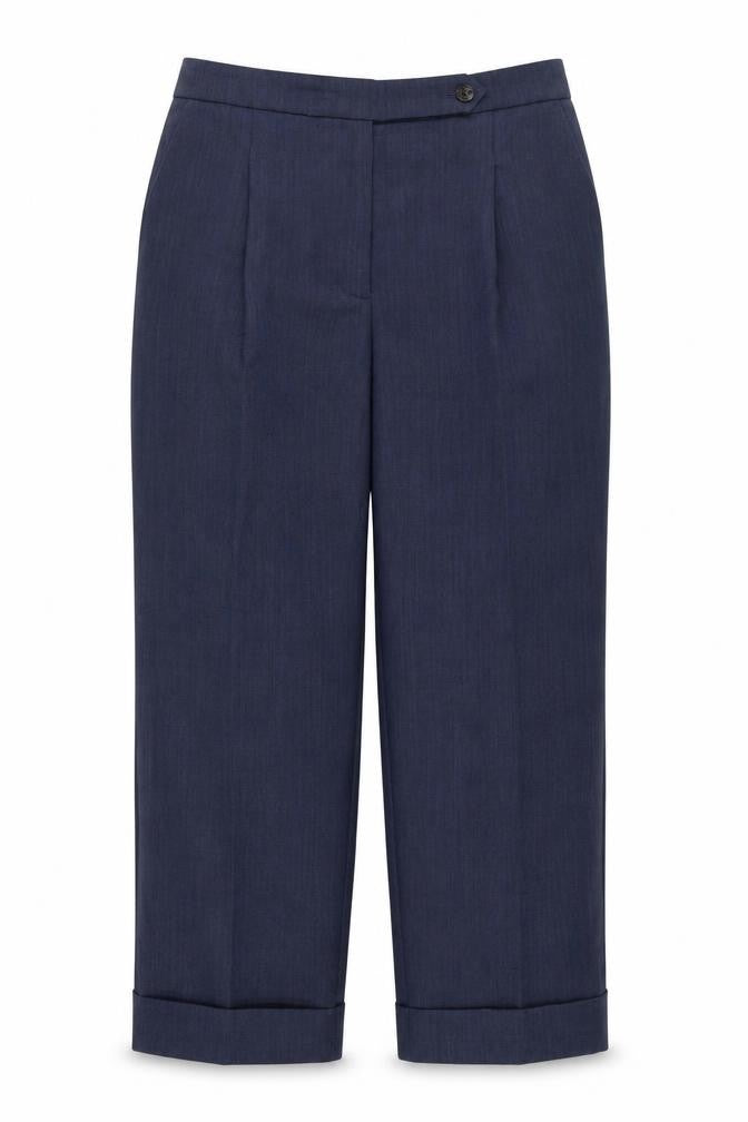 Womens UK Size 12 Marks and Spencer Regular Fit Business Casual Blue Trousers