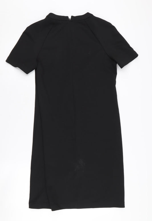 Next Women Black Size 8 Short Sleeve Dress