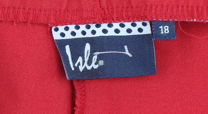 Womens UK Size 18 Isle   Red Trousers