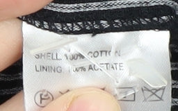 East Women's Black Pinstripe Blazer Size 8