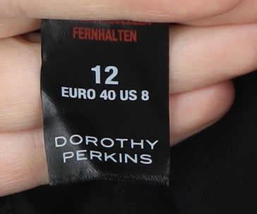 Womens UK Size 12 Dorothy Perkins Regular Fit  Black Trousers
