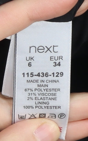 Next Women's Black Sheath Dress Size 6 - Formal Style