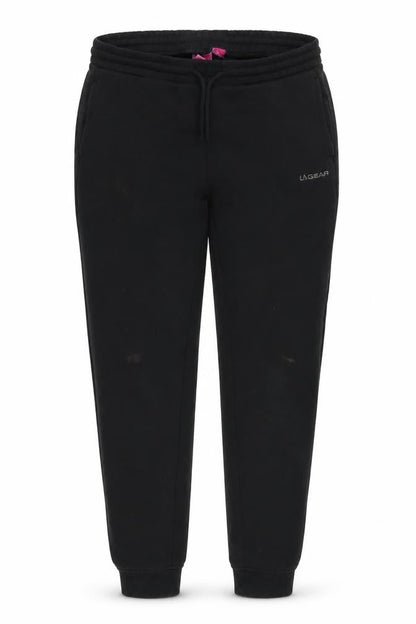 Womens UK Size 6 LA Gear Regular Fit Jogger Black Trousers