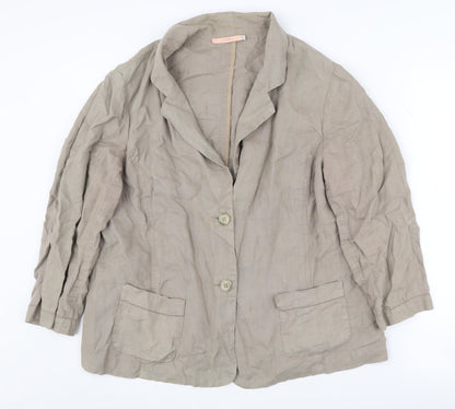 John Lewis Women’s Beige Linen Blazer Size 16