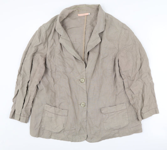 John Lewis Women’s Beige Linen Blazer Size 16