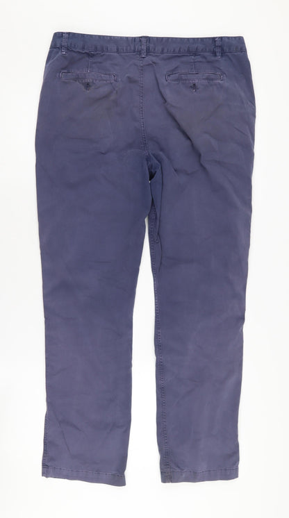 Womens UK Size 12 John Lewis Regular Fit Chino Blue Trousers