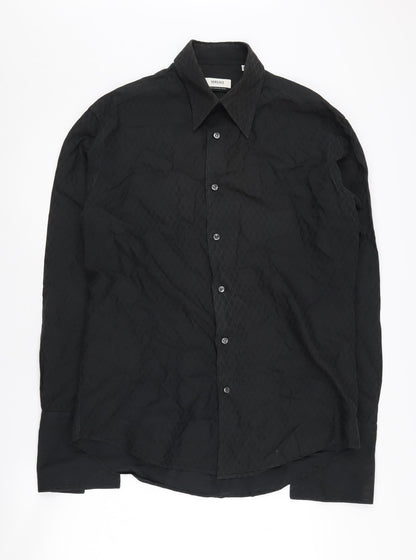 Versace Men's Black Formal Dress Shirt 15.5