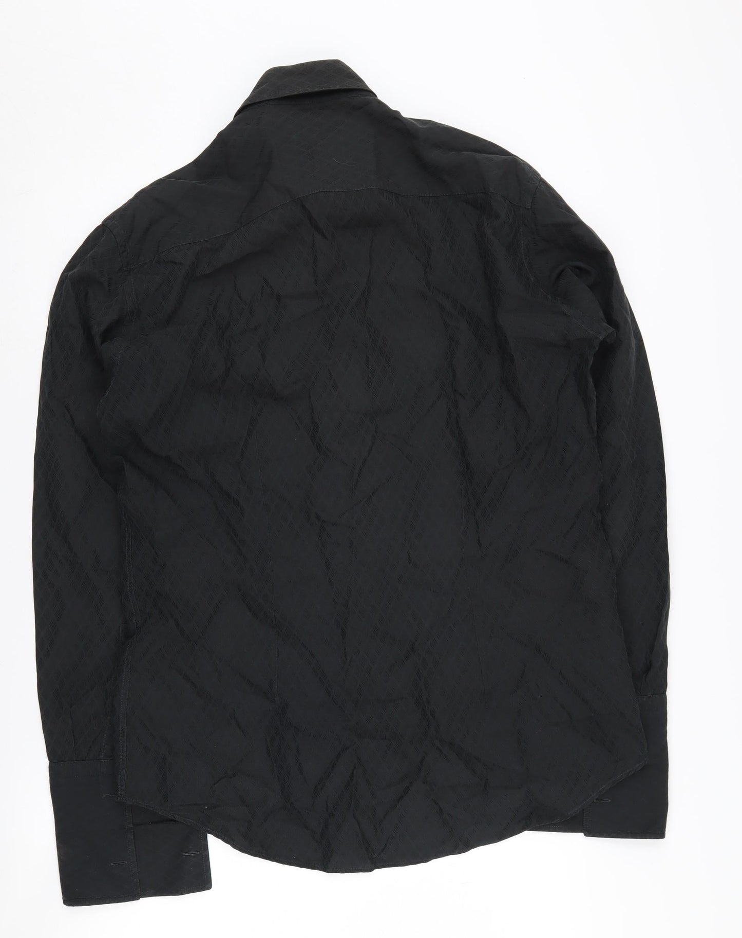 Versace Men's Black Formal Dress Shirt 15.5