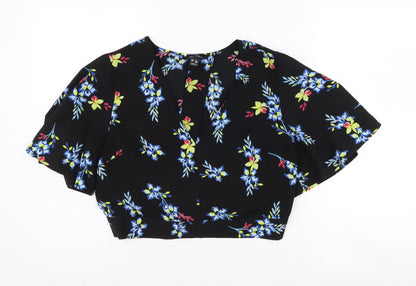 Womens UK Size 10 New Look Black  Blouse