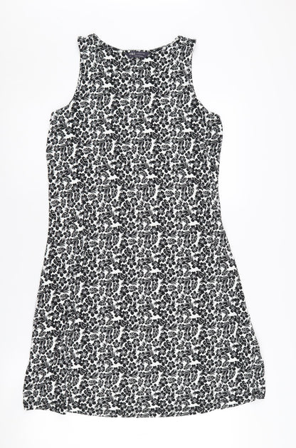 Marks and Spencer Women's Black Floral Dress Size 8