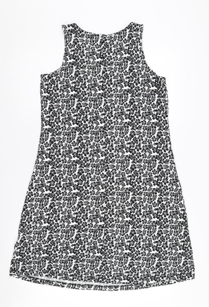 Marks and Spencer Women's Black Floral Dress Size 8