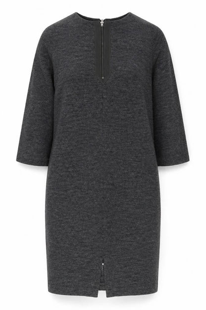 Mango Women's Grey Knee Length Shift Dress, Size S