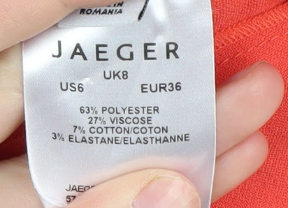 Jaeger Red Women's Skirt Size 8