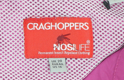 Craghoppers Women's Pink Collared Activewear Top, Size 20
