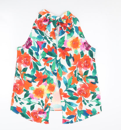 Womens UK Size 14 Roman Multicoloured Basic Blouse