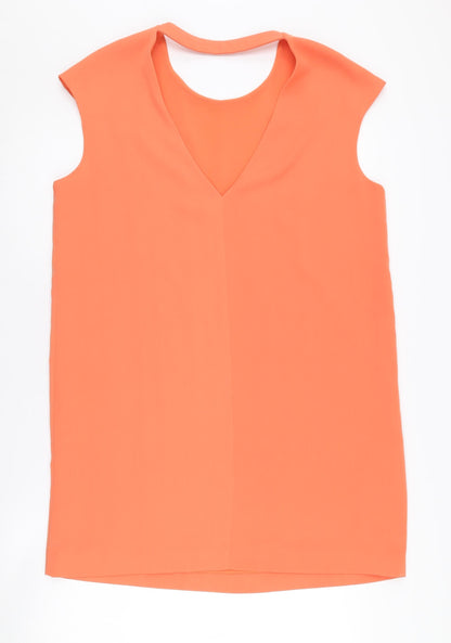 MNG Women's Orange Shift Dress UK Size 12