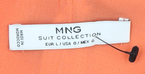 MNG Women's Orange Shift Dress UK Size 12