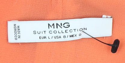 MNG Women's Orange Shift Dress UK Size 12