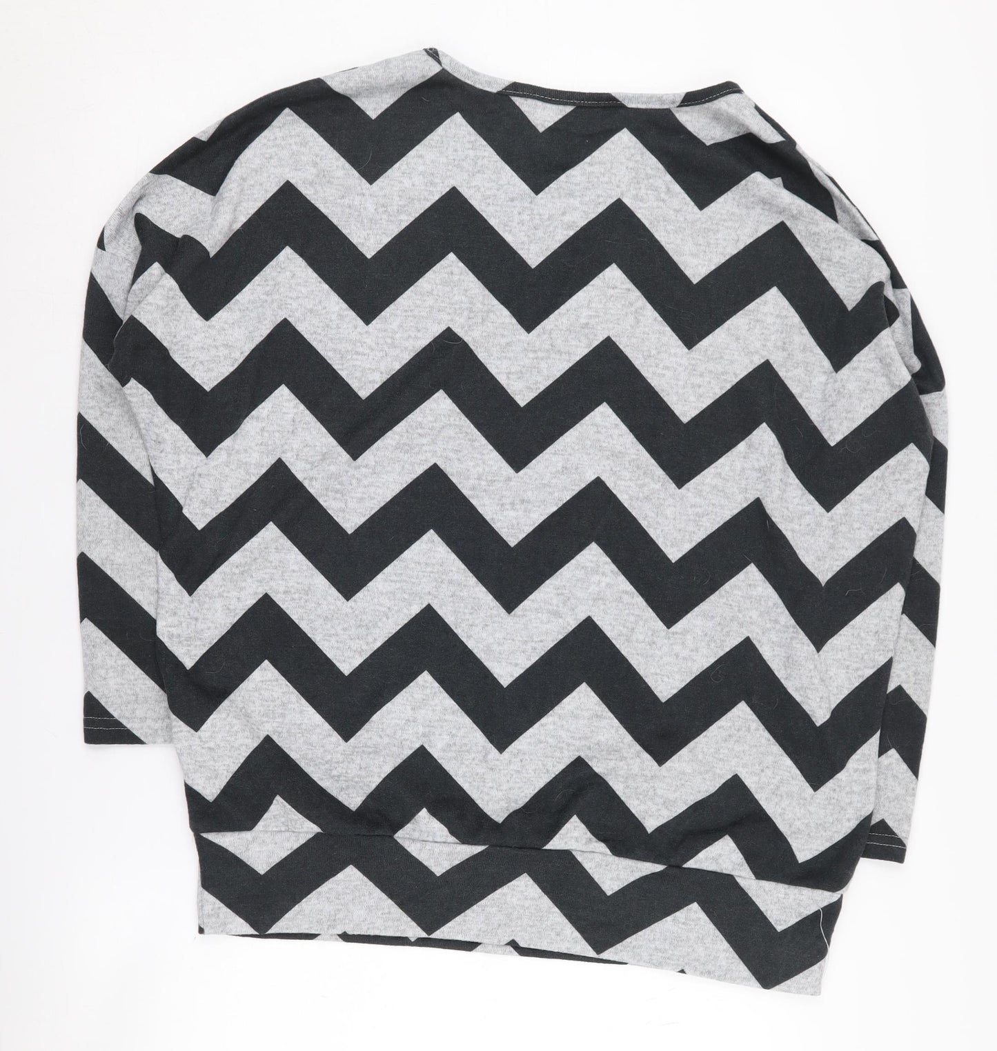 Apricot Women's Grey Chevron Pullover Jumper UK 12