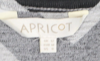 Apricot Women's Grey Chevron Pullover Jumper UK 12