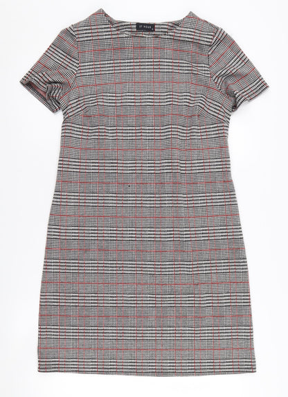 Et Vous Women's Multicoloured Check Shift Dress Size 12
