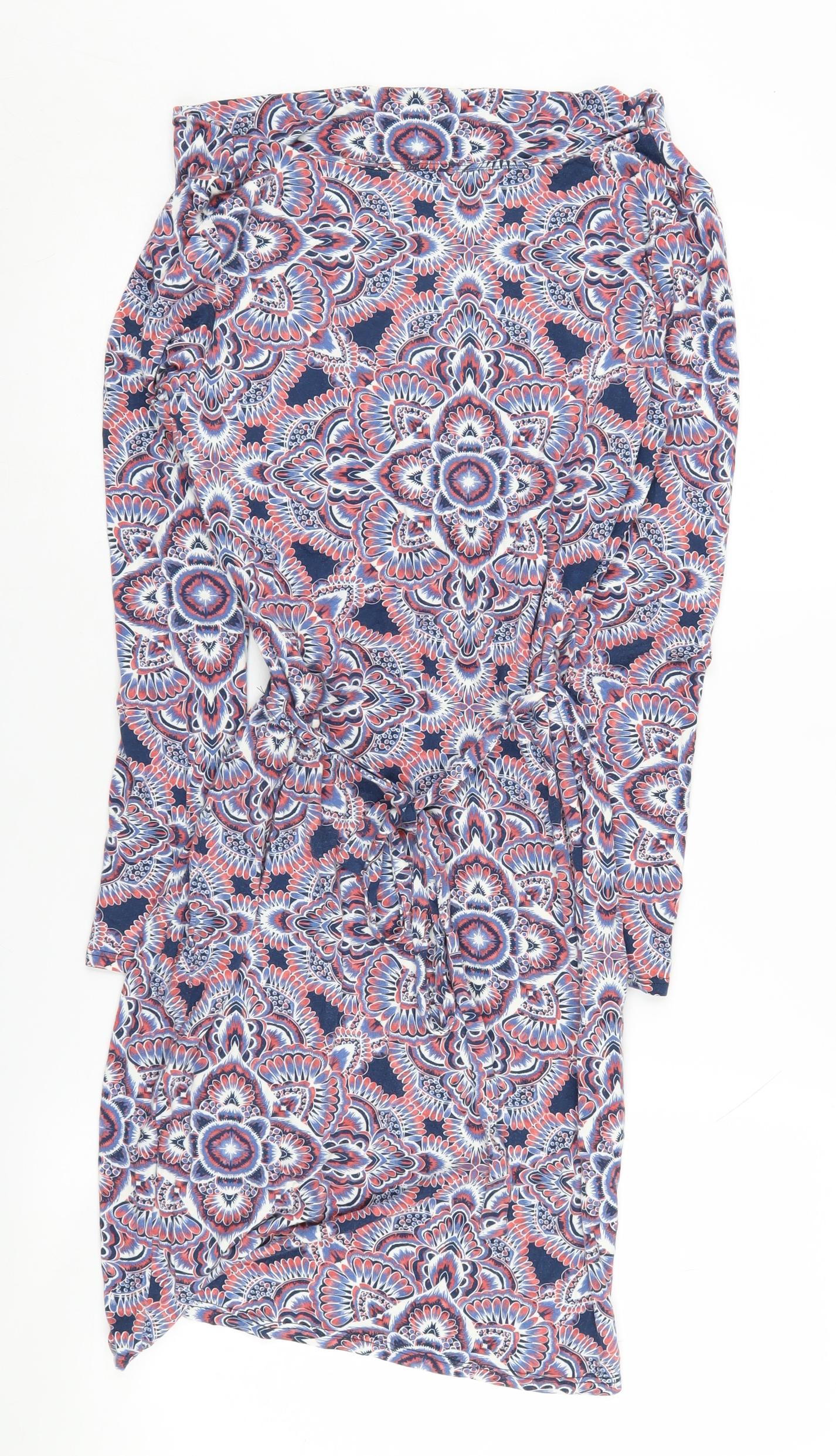 Monsoon Women's Multicoloured Geometric Dress Size 12