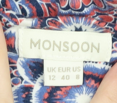Monsoon Women's Multicoloured Geometric Dress Size 12